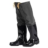 KPHYMOD Watstiefel Hüft-Wathose Für Fliegenfischen, Schwarze, wasserdichte Watstiefel Für Männer Und Frauen Mit Profilsohle Für Angeln Im Teichschlamm(37 EU)