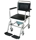 Toilettenrollstuhl TRS 130 chrom/schwarz(Drive Medical), Toilettenhilfen