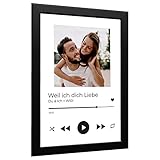 Your Gravur - personalisiertes Bild - Songcover Design - DIN A4 und A3 - Wandbild personalisiert mit Foto und persönlichem Text - Bild personalisiert auf hochwertigem Papier - optional mit Rahmen