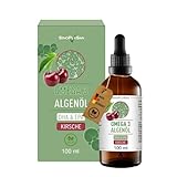 Omega 3 Algenöl mit 998mg DHA & 535mg EPA pro 2.5ml // 100 ml // DIE VEGANE ALTERNATIVE ZU FISCHÖL (Kirsche) Flüssigkeit