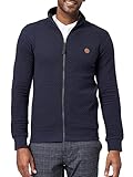 Indicode Herren Bermie Sweatjacke mit Stehkragen | Cardigan Herrenjacke Sweater Männer Navy M