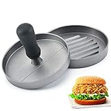 Burgerpresse Hamburgerpresse aus Aluguss für leckere Hamburger, Patties, BBQ,mit Antihaftbeschichtung Durchmesser 11,8cm