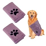 Sophisticate Hundehandtuch, 2 Stück Hundehandtuch Extra Saugfähig für Hunde Und Katzen, Microfaser Handtücher für Hunde Katzen, 100 x 50 cm Hundehandtuch Extra Saugfähig für Katzen Kuschelweich