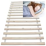 Wolkenland Premium Rollrost Rolllattenrost für Ihr Bett – Lattenrost – stabile 2 cm Dicke Holzlatten bis 400 kg belastbar – 4 Größen zur Wahl – für erholsamen Schlaf (140 x 200 cm 14 Latten)