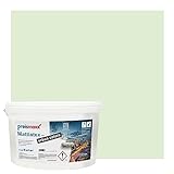 Preismaxx Mattlatex urban colors, bunte Wandfarbe, grün, eisgrün, ice green 5L