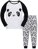 Colobe Mädchen Schlafanzug Baumwolle Einhorn Langarm Zweiteiliger Schlafanzüge Set Süß Panda Kinder Nachtwäsche Winter Weihnachten Pyjama Größe 11-12 Jahre