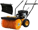 TEXAS Handy Sweep 650TG 2in1 212ccm Kehrmaschine Benzin Motorbesen mit Schneeschild Schneeschieber Schneefräse Schneeräumer mit Antrieb Radantrieb | 60cm | 5,7PS | 4Takt | 3xVor.1xRück.