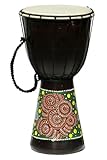 Wogeka - 40 cm Djembe - Bongo mit Dot-Paint Bemalung Blume als Geschenk-Idee Afrika Style Drum Trommel 18