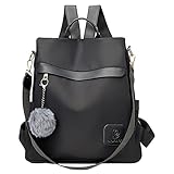 Rucksack für Damen, Diebstahlschutz, Reiserucksack, leicht, große Kapazität, Handtaschen, Rucksack, Mädchen, elegant, College-Rucksack, Mädchen, Schulranzen, Teenager, Mädchen, Schwarz, One size