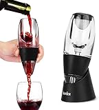 hotder Weinbelüfter Weindekanter Standfuß, Premium Wein-Dekantierer mit Venturieffekt, Wein Dekanter Dekantierer Rotwein Aerator Set Schnellest Ernüchternd Wein Belüfter (Wine Aerator)