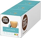 NESCAFÉ Dolce Gusto Flat White | 48 Kaffeekapseln | Arabica und Robusta Bohnen | Cremig-Milchiger Genuss | Kaffeekreation | Coffee-Shop Trend | Aromaversiegelte Kapseln (3 x 16 Kapseln)