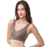 Floatley Cozy Bra Komfort-BH ohne Bügel, vollständige Abdeckung, nahtloser BH mit eingebettetem Polster für Damen, Stahl, XX-Large