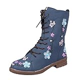 Modische lange Damenstiefel auf Schuhen, lässige Absätze, Slip-Damenstiefel, Regenstiefel, Größe 45, blau, 39.5 EU