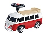 BIG – Bobby Car Baby VW T1 (rot-weiß) - Kinderfahrzeug mit Flüsterreifen, Hupe & Anhängerkupplung - Rutschauto für Kleinkinder & Kinder ab 18 Monaten (bis 50 kg)