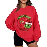 Weihnachtspullover Damen, Pullover Damen Ugly Christmas Sweater Damen Oversize Pullover Damen Black Friday Angebote 2024 Ab Wann Weihnachts Sweatshirt Damen Weißes Hemd Ugly (A07,M)