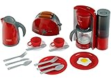 Bosch Theo Klein 9564 Frühstücksset | Küchen-Set bestehend aus Toaster, Kaffeemaschine, Wasserkocher und vielem mehr | Verpackungsmaße: 44,5 cm x 13 cm x 34 cm | Spielzeug für Kinder ab 3 Jahren