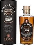 Nº1 SIBONA Grappa Riserva Botti da Porto 40% vol. (1 x 0,5l) – Einzigartiger Grappa aus Italien im Port-Fass gereift