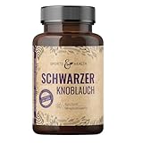 Schwarzer Knoblauch Kapseln 9000 mg Aus 15:1 Extrakt - 180 Kapseln Hochdosiert - Black Garlic Capsules - Vegan & Ohne Zusätze - Schwarzer Knoblauchknollen Extrakt