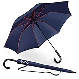 Amazon Brand - Eono Stockschirm Regenschirm Windproof Manuelles Schließen Fiberglas Rippen Golf Umbrella Extra groß Leicht 210T Wasserdichter Golfschirm Herren Damen mit rutschsicherem Griff