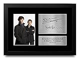 HWC Trading Sherlock A4 Gerahmte Signiert Gedruckt Autogramme Bild Druck-Fotoanzeige Geschenk Für Benedict Cumberbatch Martin Freeman Tv-Show-Fans