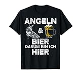 Lustiges Angler T-Shirt - angeln und Bier für Fischer