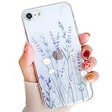 ZTUOK Kompatibel mit iPhone 6/6S Hülle für Frauen und Mädchen,klares süßes Blumen-Design, Flexibler Bumper TPU, weiches Gummi, Silikon, Mädchen und Jungen Hülle für iPhone 6/6S (Transparent)