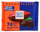 Ritter Sport Kakao Klasse 74% die Kräftige Schokolade, 12er Pack (12 x 100g)