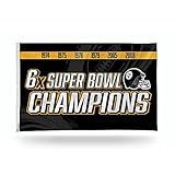 Rico Industries NFL Pittsburgh Steelers Super Bowl Champions 6 x 152 cm einseitige Banner Flagge mit Ösen