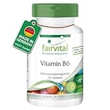 Fairvital | Vitamin B6 Tabletten - HOCHDOSIERT - VEGAN - 22,5mg Pyridoxin - 250 Tabletten