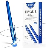 YYSHUS Radierbarer Kugelschreiber Gelschreiber, Erasable Pen,8 Stück Tintenroller Radierbar Set 0.7 mm Blau Iöschbare Stifte, stifte zum wegradieren, Ball Pen für Bürobedarf Schulsachen