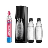 SodaStream Wassersprudler TERRA Promopack mitQuick-Connect CO2-Zylinder| inkl. 3x 1L FUSE Kunststoffflasche (spülmaschinengeeignet) | Farbe: Schwarz