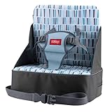 Nuby - Booster seat Sitzerhöhung für Reisen - Faltbar - Sitz für Kinder und Kleinkinder - Reisetasche verwandelt sich in Boostersitz - Mit Platz für Flaschen, Windeln und mehr - Grau - 9+ Monate