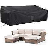 3 Sitzer Gartenmöbel Abdeckung Winterfest 210 X 170 X 80 cm, 420D Oxford Wasserdicht Winddicht Anti-UV, Abdeckung Für Sonneninsel Loungemöbel Terrasse Gartenlounge Lounge Sofa Outdoor