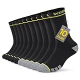 TUUHAW Arbeitssocken Herren 39-42 Socken Damen 39-42 Funktionssocken Herren 10 Paar Wandersocken Socken Damen Laufsocken Socken Herren Anti Schweiß Socken Baumwolle