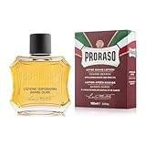 Proraso After Shave Lotion Nourishing, 100 ml, Aftershave für Männer mit Sandelholz & Shea-Öl spendet Feuchtigkeit und stellt den Hautkomfort wieder her, Made in Italy