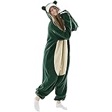 Kitimi Onesie Kostüm Schlafanzug Jumpsuit Erwachsene mit Kapuze, Tier Pyjama Schlafoverall Kleidung Outfit Fleece Sleepwear Overall für Cosplay Verkleidung Karneval Party Halloween Kostüm Damen Herren