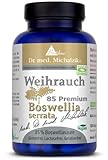 Weihrauch - Dr. med. Michalzik - Boswellia serrata - 400 mg je Kapsel, 100% indischer Weihrauch, Boswelliasäure 85% hochdosierte Weihrauchtabletten - ohne Zusatzstoffe von BIOTIKON®