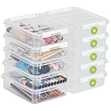 SmartStore Kleine Aufbewahrungsboxen 1L – 10 transparente und stapelbare Boxen mit Deckel und Clipverschluss, BPA-frei und lebensmittelecht, 21x17x6cm, Eine Grösse