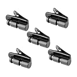 BRIGHTFUFU 10 STK Clip Für Kopfhörerkabel USB-mikrofon Kopfhörerkabel Kleidungsclip Kabelklemme Für Kopfhörer Haken Für Ohrstöpsel Kopfhörer-mikrofon-Clip Mikrofonzubehör Kabelclips Abs Black