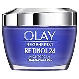 Olay Retinol Cream, 24 Night Cream Moisturizer mit Vitamin B3, regenerierende Anti-Aging und straffende Creme,reduziert sichtbar Falten und feine Linien, parfümfrei, 50 ml (Verpackung kann variieren)