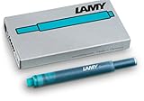 Lamy T10 Tintenpatronen (5 Packungen á 5 Stück = 25 Patronen, türkis)