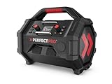 PerfectPro Baustellenradio ROCKTAGON 18V, DAB+ und UKW-Empfang, AUX-Eingang, USB Laden, Bluetooth 5.2, Stoßfest, IP65, OCT-18V