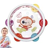 Lefenii Tamburin-Handglocke für Kinder - Tambourine Ring Jingles Percussion Musikalisches pädagogisches Handinstrument - Montessori Musikspielzeug für Kinder KTV Party Kinderspiele