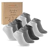 10 Paar Sneaker Socken Herren Damen Baumwolle Komfortbund ohne Naht 70102T WP (Grau Anthrazit 39-42)