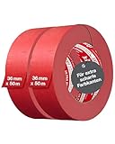 Kip Tape 3301 Ultra Sharp Abklebeband im Doppelpack – Professionelles Malerkreppband – ultra scharfe Kanten beim Streichen & Lackieren, 36mm x 50m