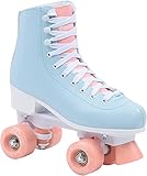 MADIVO Pastel Damen Klassische Retro Rollschuhe | ABEC-7 Kugellager | Mädchen Roller Skates Inliner Inlineskates | Blau/Koralle | Gr. 35, 36, 37, 38, 39, 40, 41 (36)