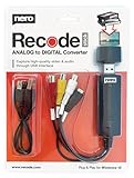 Nero VHS zu USB Video Grabber Recode Stick | VHS selbst digitalisieren | ANALOG to DIGITAL Capture Card | Windows 11/10 | MacOS (Videokassetten digitalisieren | S-VHS | Hi8 | Super 8 | DVD zu PC)