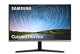 Samsung Curved Monitor C27R502FHR, 27 Zoll, VA-Panel, Full HD-Auflösung, AMD FreeSync, Bildwiederholrate 60 Hz, Krümmung 1800R, Reaktionszeit 4 ms, Dunkel Blau, Grau