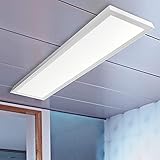 TEULUX LED Panel 75W, Deckenleuchte, Anbau, Prisma, 3x25W, 150cm, Tageslicht (4000-4500K), T8, Rasteranbauleuchte, Büroleuchte, Bürobeleuchtung (75 Watt 150cm), Weiß