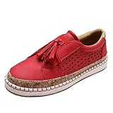 Damen Schuhe Sneaker Einfarbig Sportschuhe Mesh Turnschuhe Atmungsaktiv Laufschuhe Runde Zehenpartie Tennisschuhe lechit Fitnessschuhe Slip on Walkingschuhe Schnürschuh Flach Straßenlaufschuhe